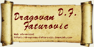 Dragovan Faturović vizit kartica